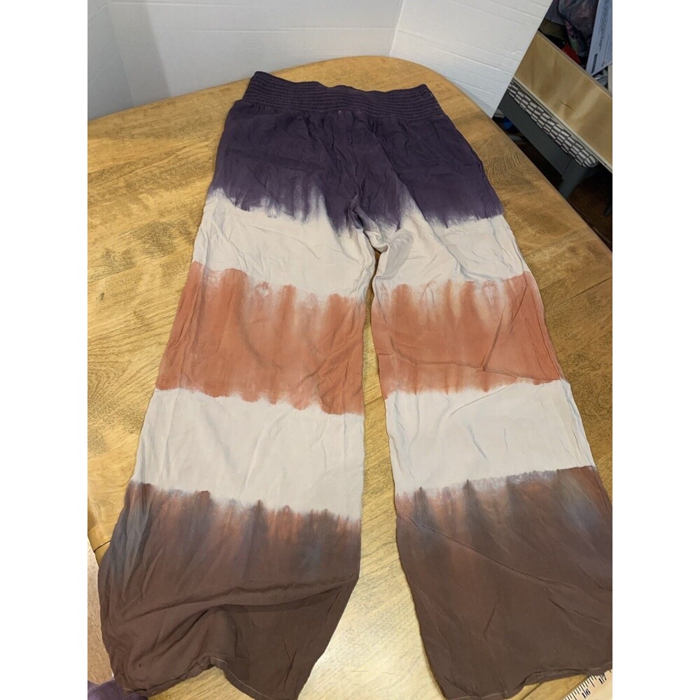 Easel Challis Tie Dye Small Pants Ombré~tie Closure~Bohemian Loose - Picture 6 of 8